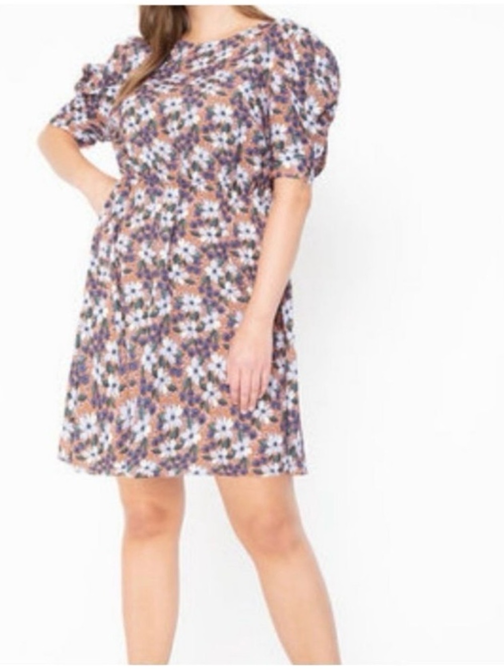 Eloquii Size 16 Floral knee length retro style dress NWOT